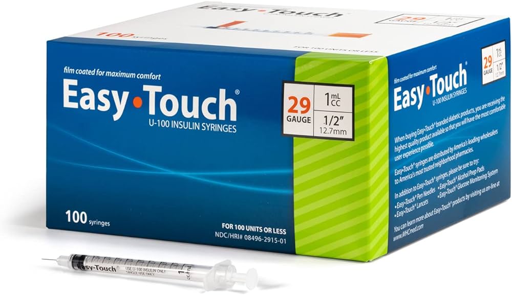 Easy Touch u-100 insulin syringes