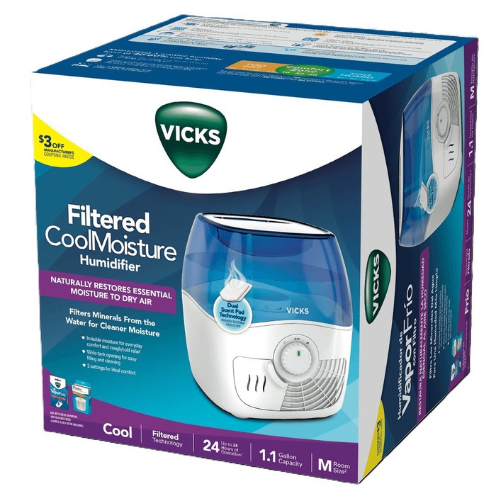 Vicks Filtered CoolMoisture Humidifier 1.2Gal
